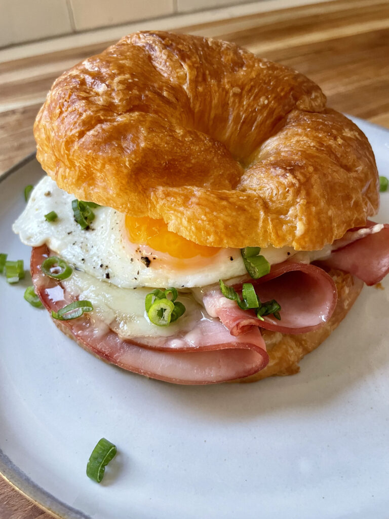 Ham and Cheese Croissant Sandwich