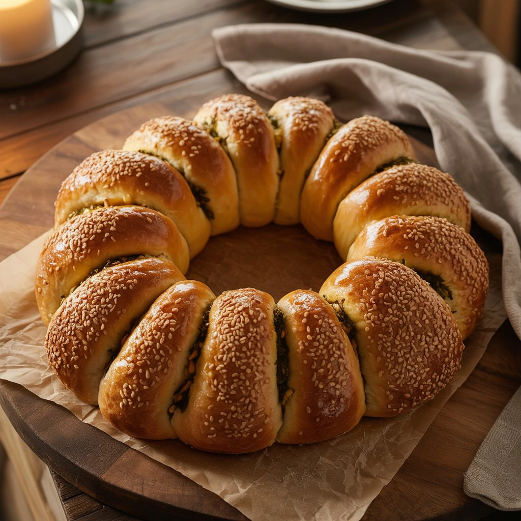 Pull-Apart Bread Wreath