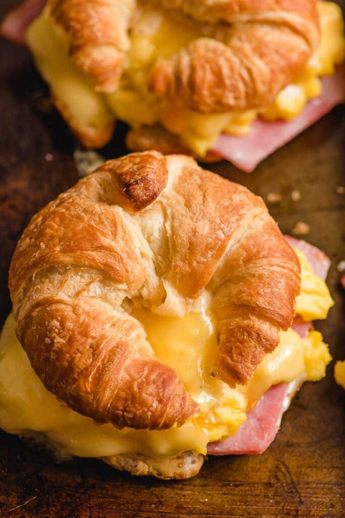 Ham and Cheese Croissant Sandwich